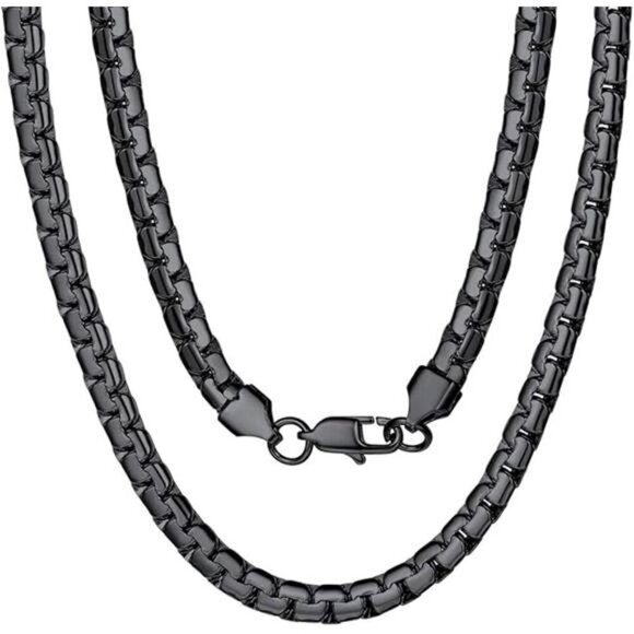 316L Stainless Steel Black Necklace - Picture 4 of 4